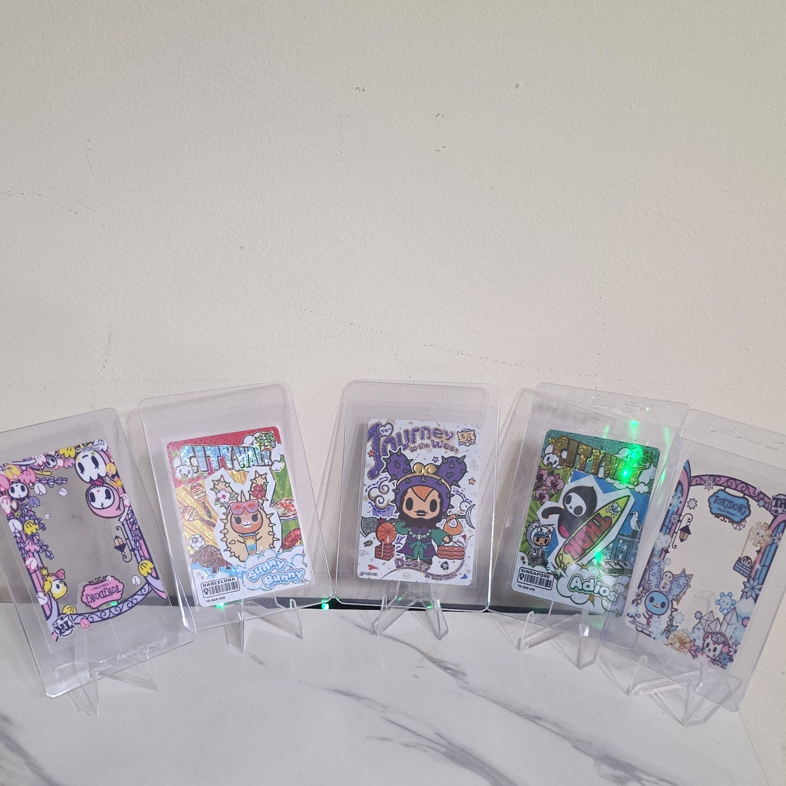 Lot 5 Card TOKIDOKI  KAYOU Citywalk & Journey to the West Hologram.