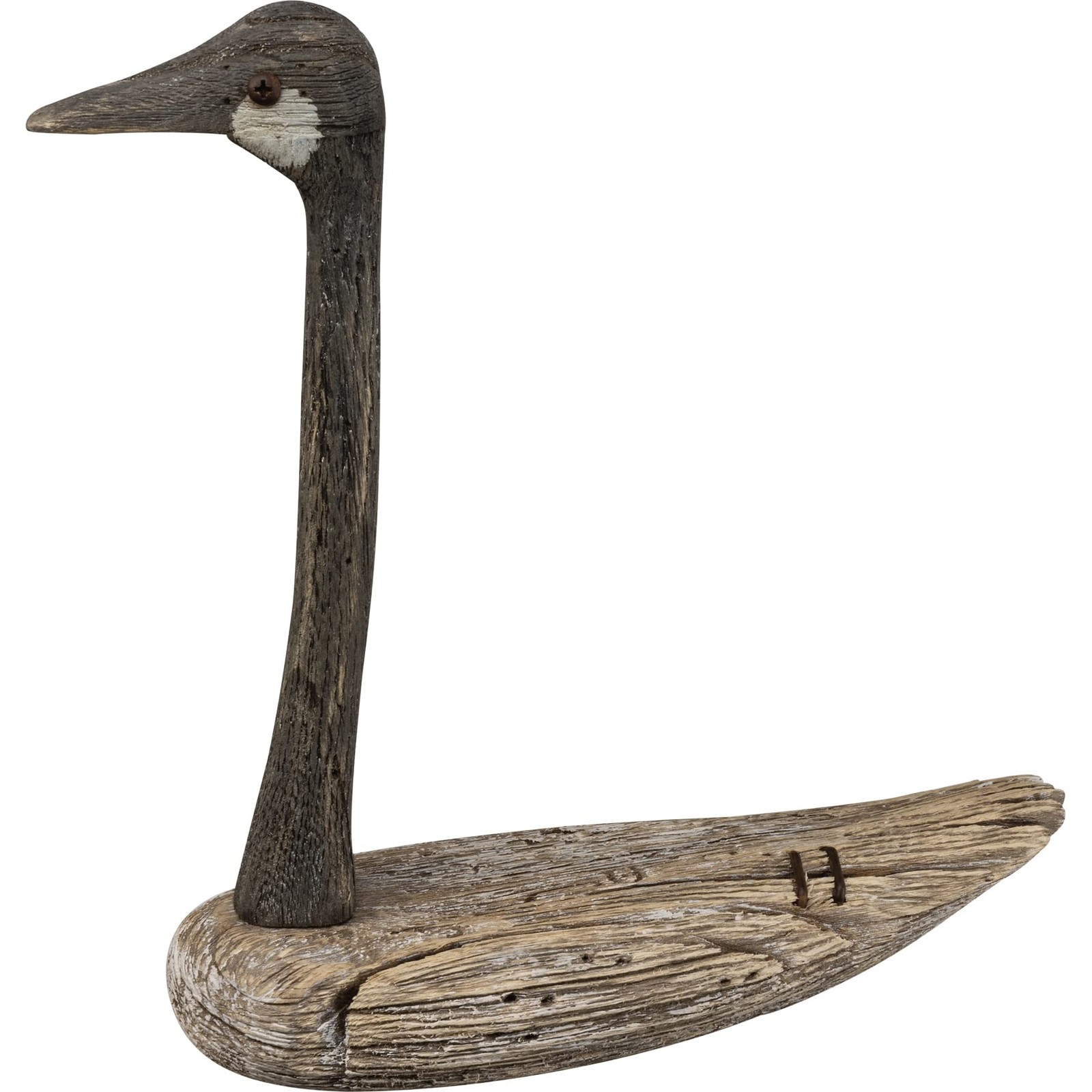 Primitives by Kathy Rustic Large Wooden Goose Figurine 13 Inch x 12 Inch, Brown