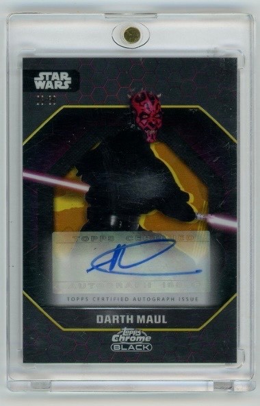 2025 TOPPS CHROME BLACK #ADS-RP DARTH MAUL GOLD AUTO #/50 RAY PARK AUTO
