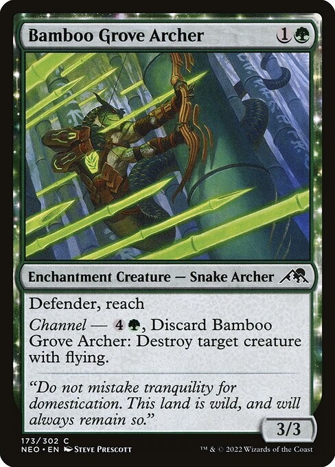 Bamboo Grove Archer (173) (Foil) NEO MTG NM