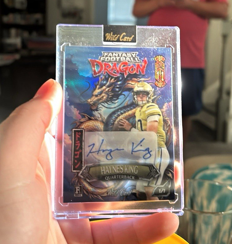 Wild Card Fantasy Football Dragon Haynes King Autographed 1/1 Trading Card