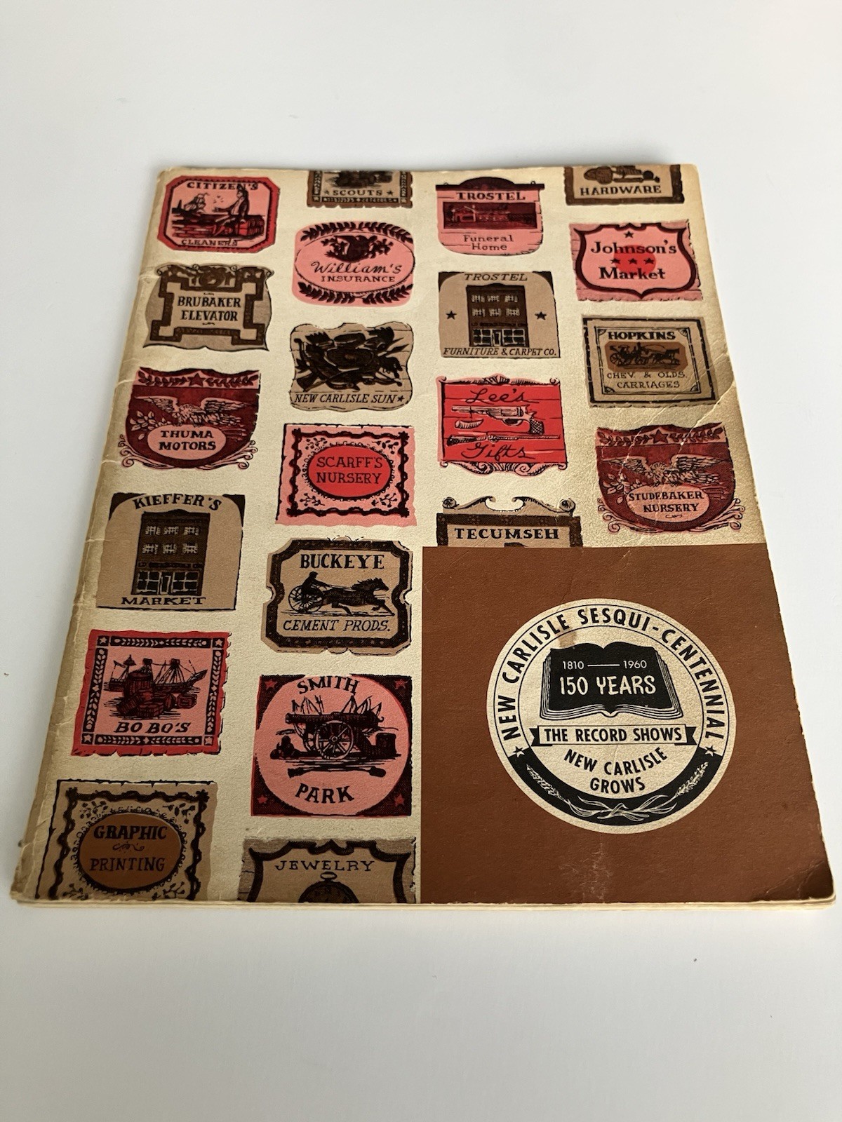 VTG 1960 New Carlisle Ohio Sesqui-Centennial Book 150 Years History 1810-1960