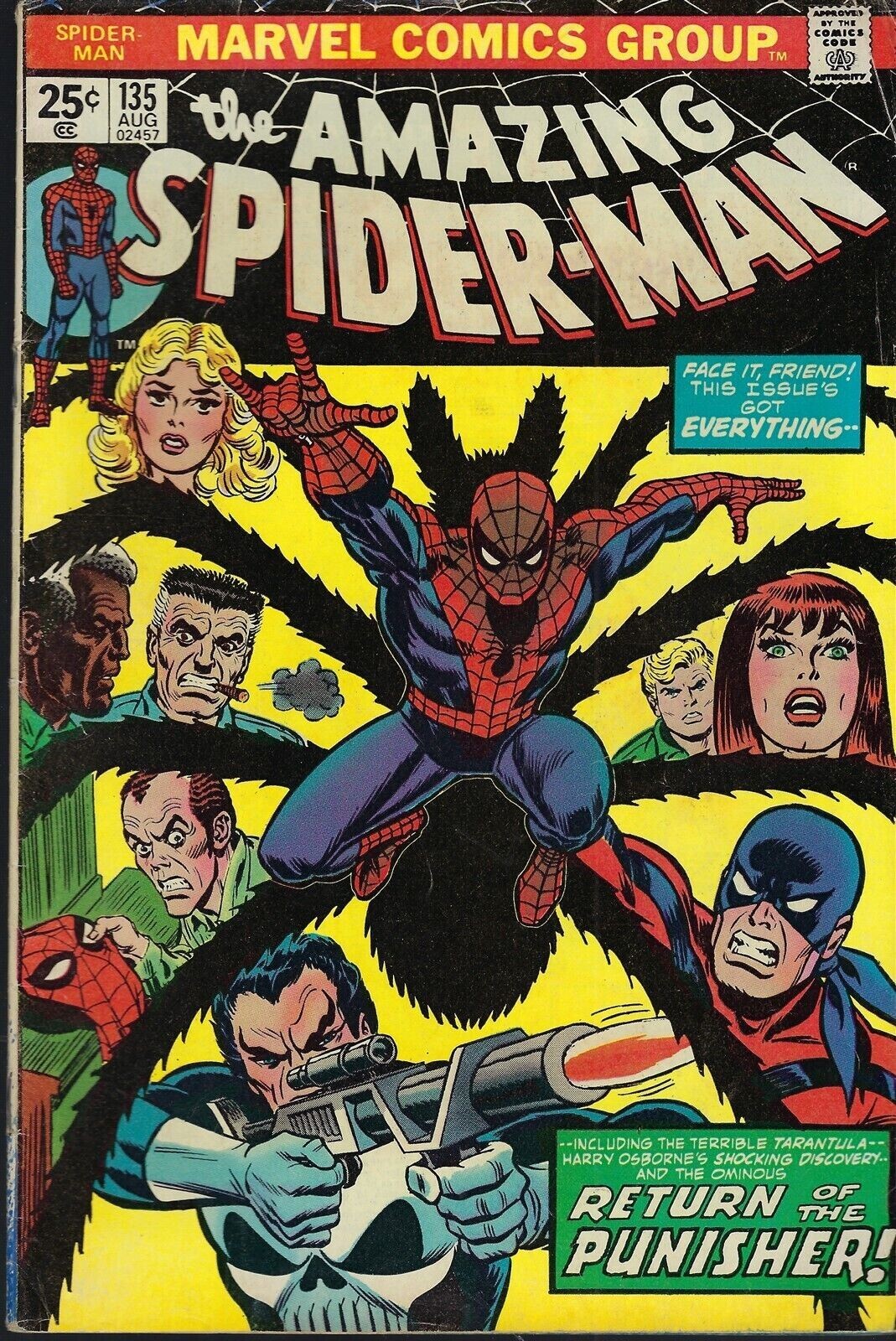 Amazing Spider-Man(MVL-1963)#135-KEY-ORIGIN TARANTULA 2ND CVR APPR PUNISHER(4.0)