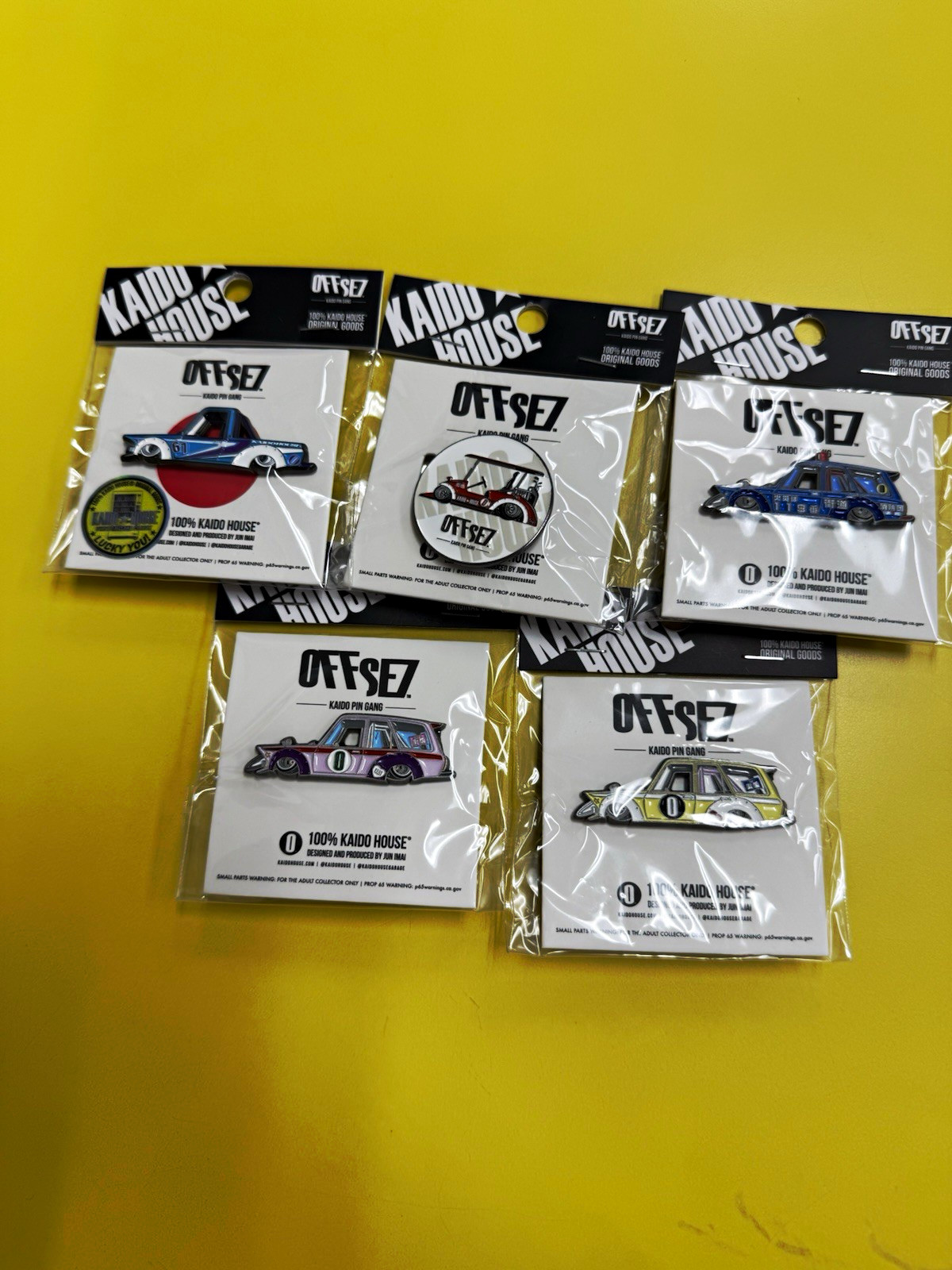 OFFSET Kaido House Collectible Vehicle Car Enamel Pin Set - 5 Pins