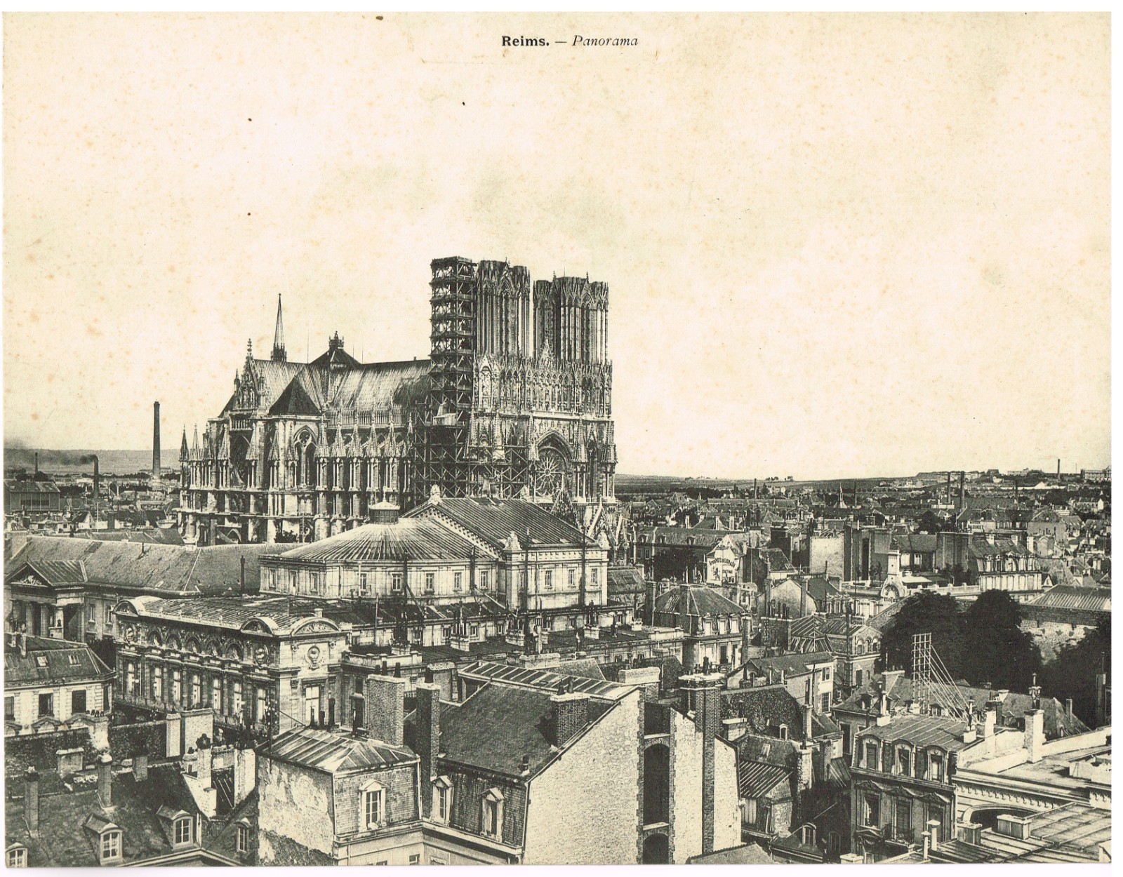 REIMS Panorama Circa 1900 Artistic Reims Monumental Card, Special Edition