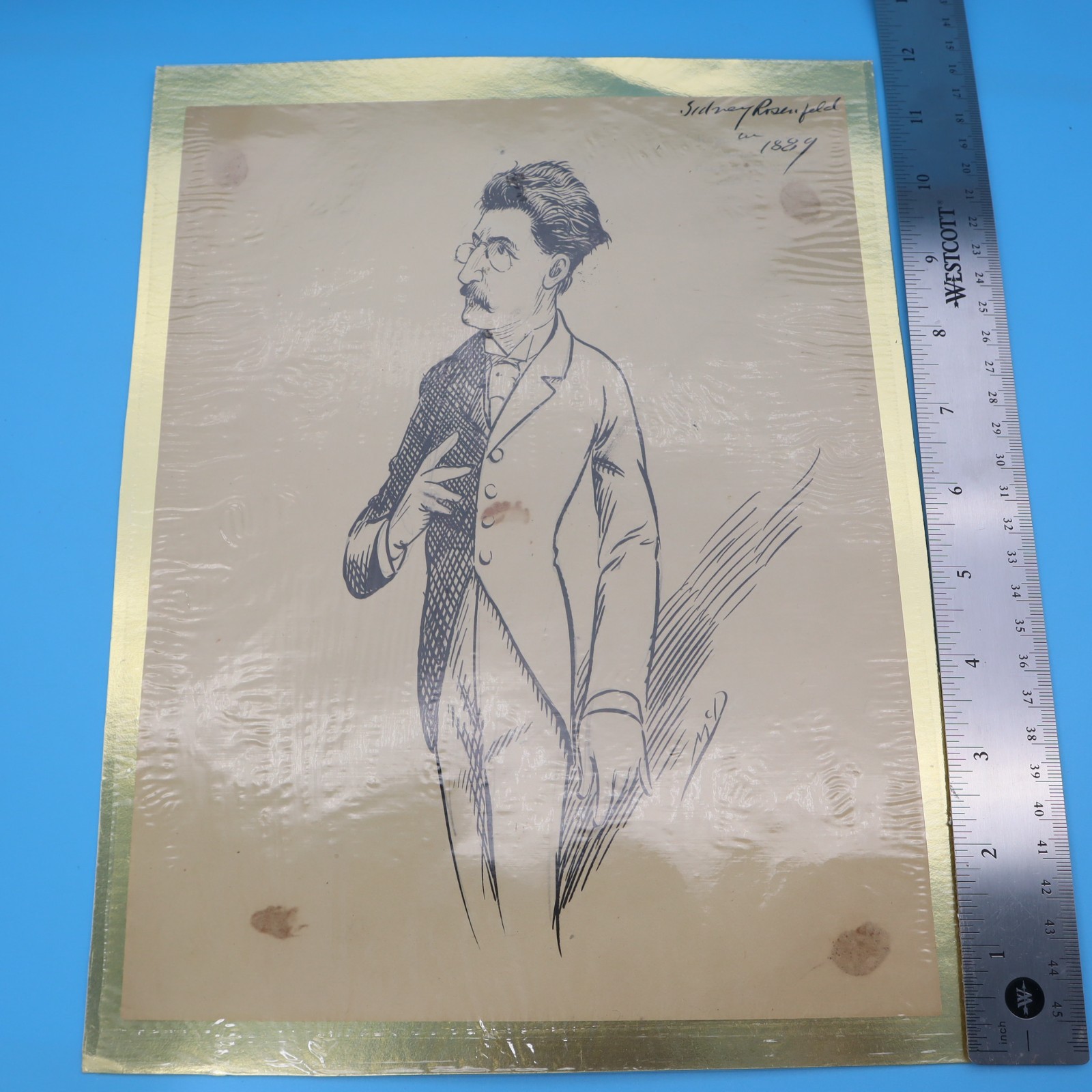 Walt McDougall Original Cartoon Art 1890's NY World Humor HAND DRAWN & SIGNED e