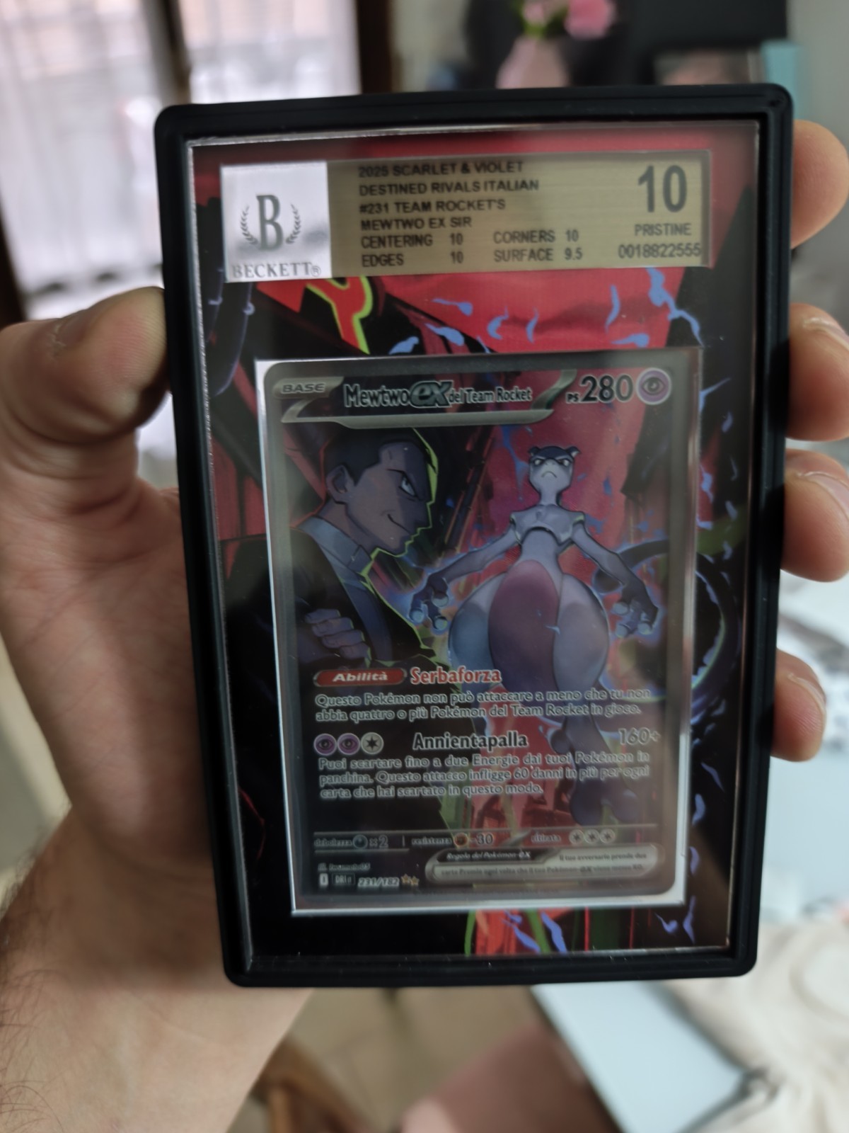 Pokemon Card Mewtwo EX Team Rocket 231/182 Predestined Rivals BGS 10 ITA