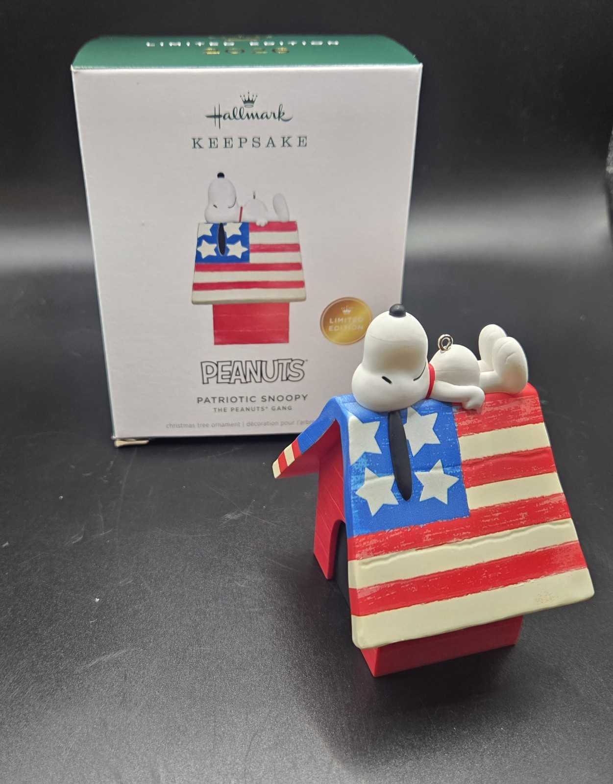 Hallmark Patriotic Snoopy Limited Edition Ornament Red White Blue Dog House 2026