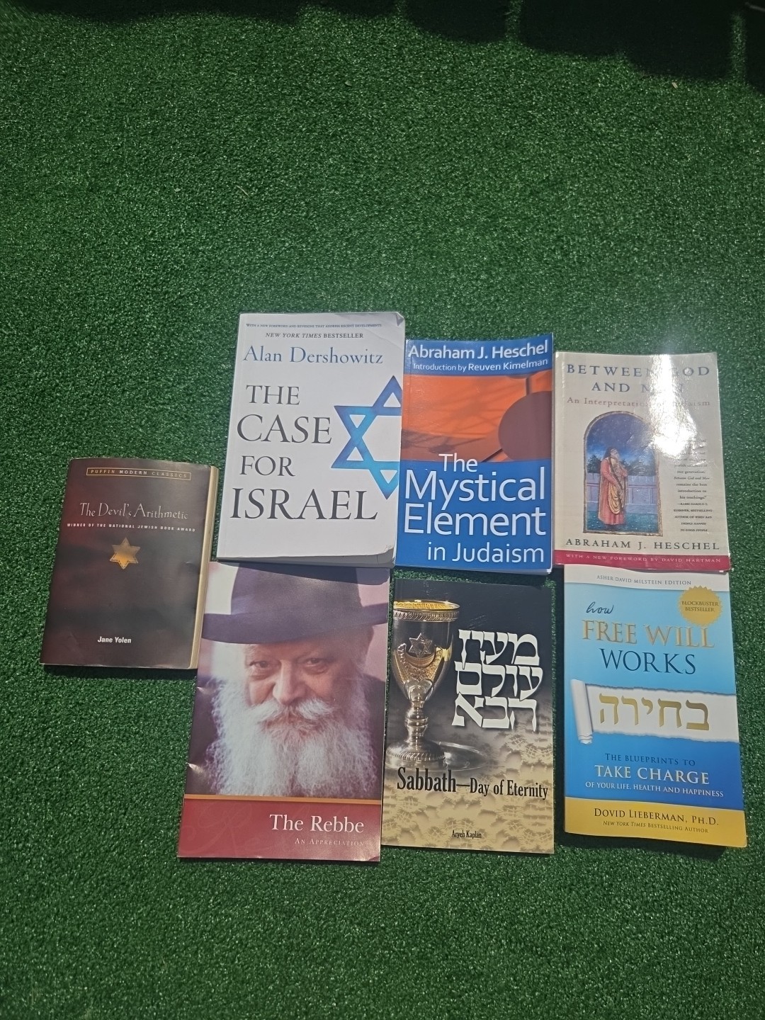 Judaica Book Lot: The Rebbe, Abraham Heschel, Aryeh Kaplan, David Lieberman