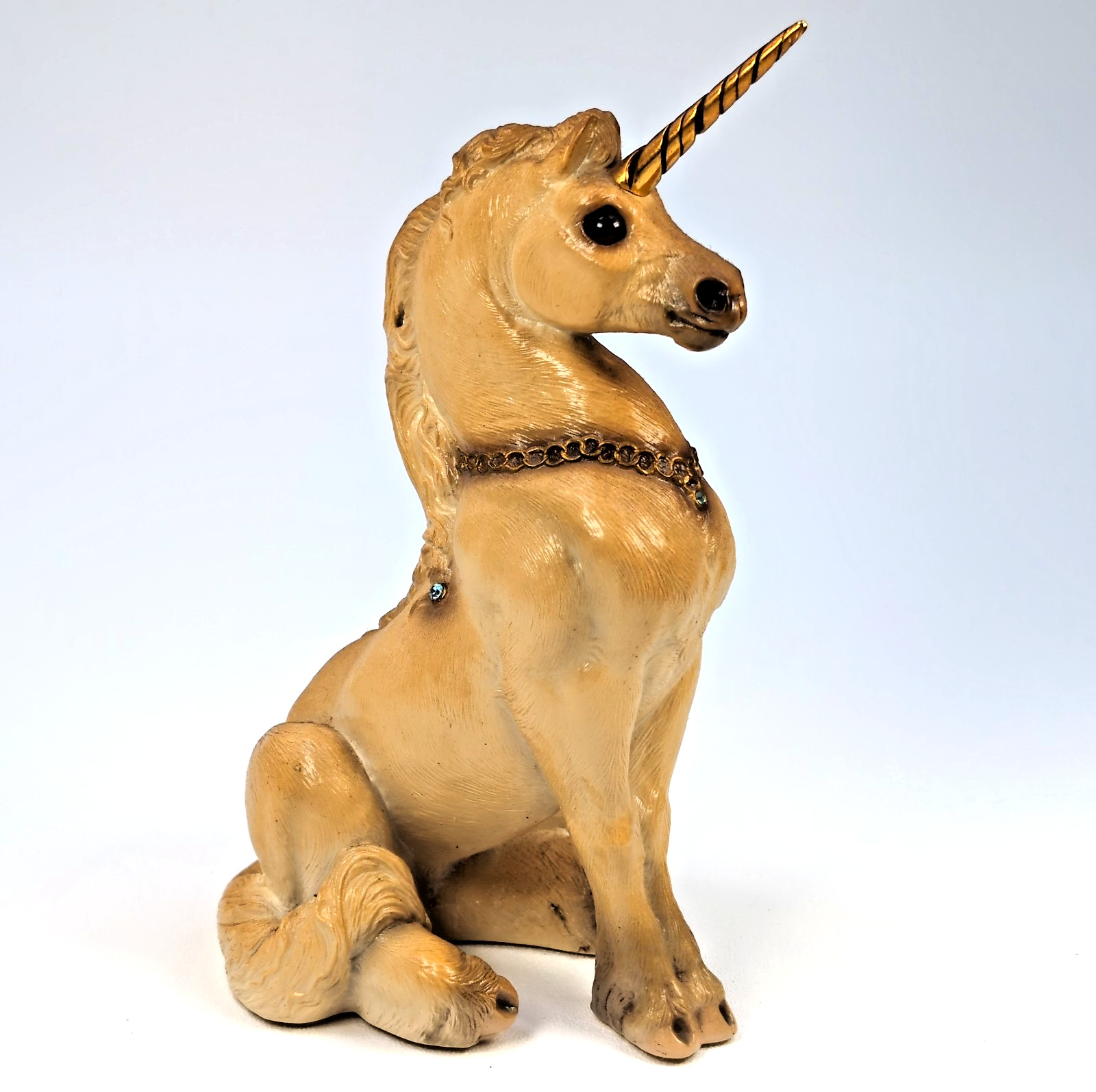 VTG 1991 Windstone Editions UNICORN North Hollywood Old Brown? Jewels Crystal