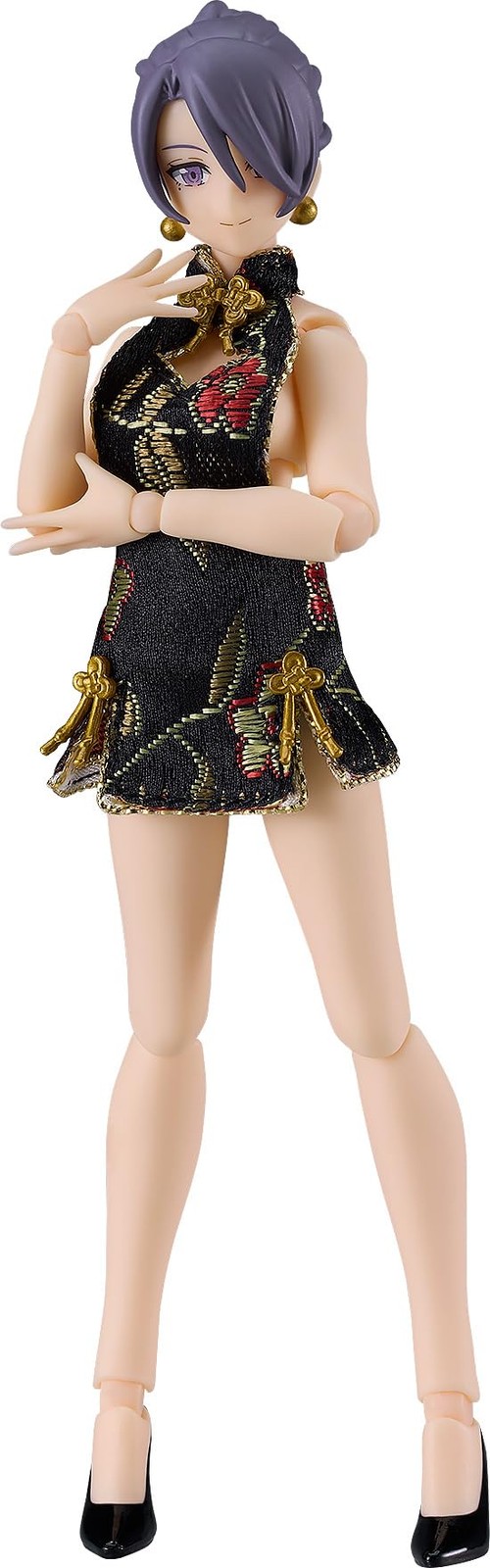 figma Female Body Mika w/Short Skirt Chinese Dress Black Non scale Action Figure