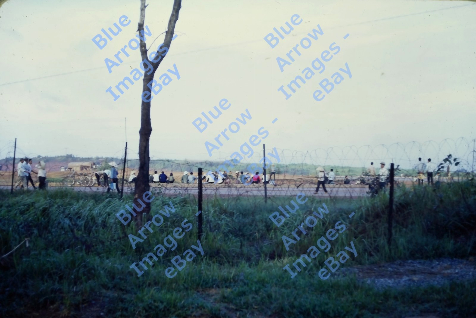 1967 35mm Slide From US Serviceman Local People Long Binh Vietnam #14066