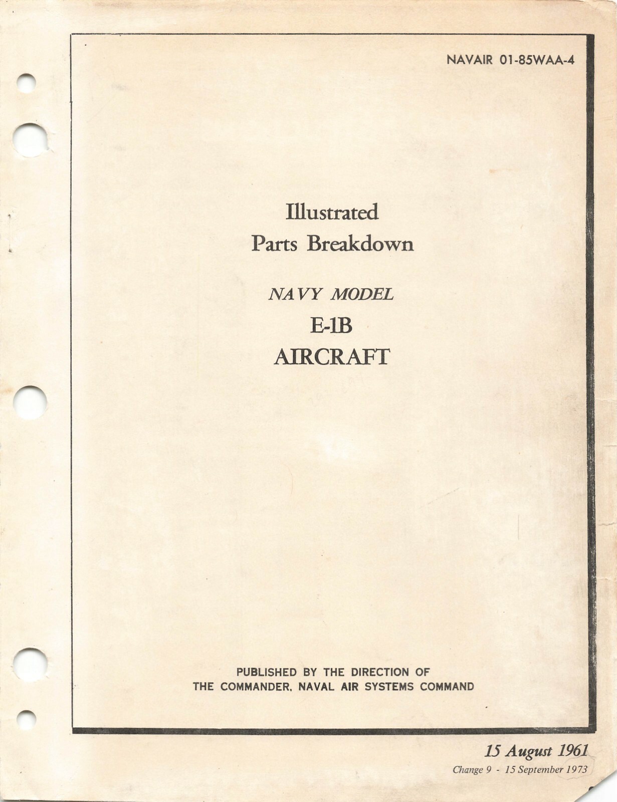 E-1B Tracer 1973 Illustrated Parts Manual Flight Manual - CD