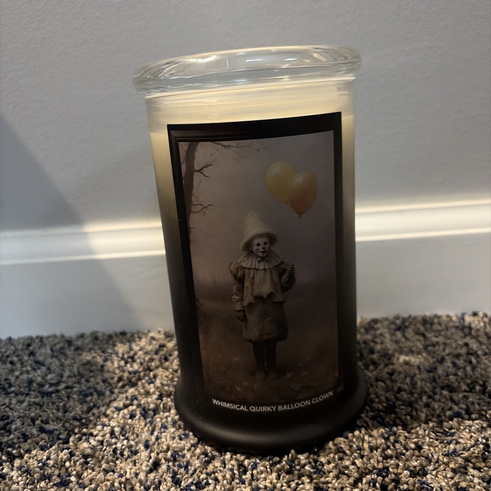 Kringle Candle Halloween Collection - Whimsical Quirky Balloon Clown Candle