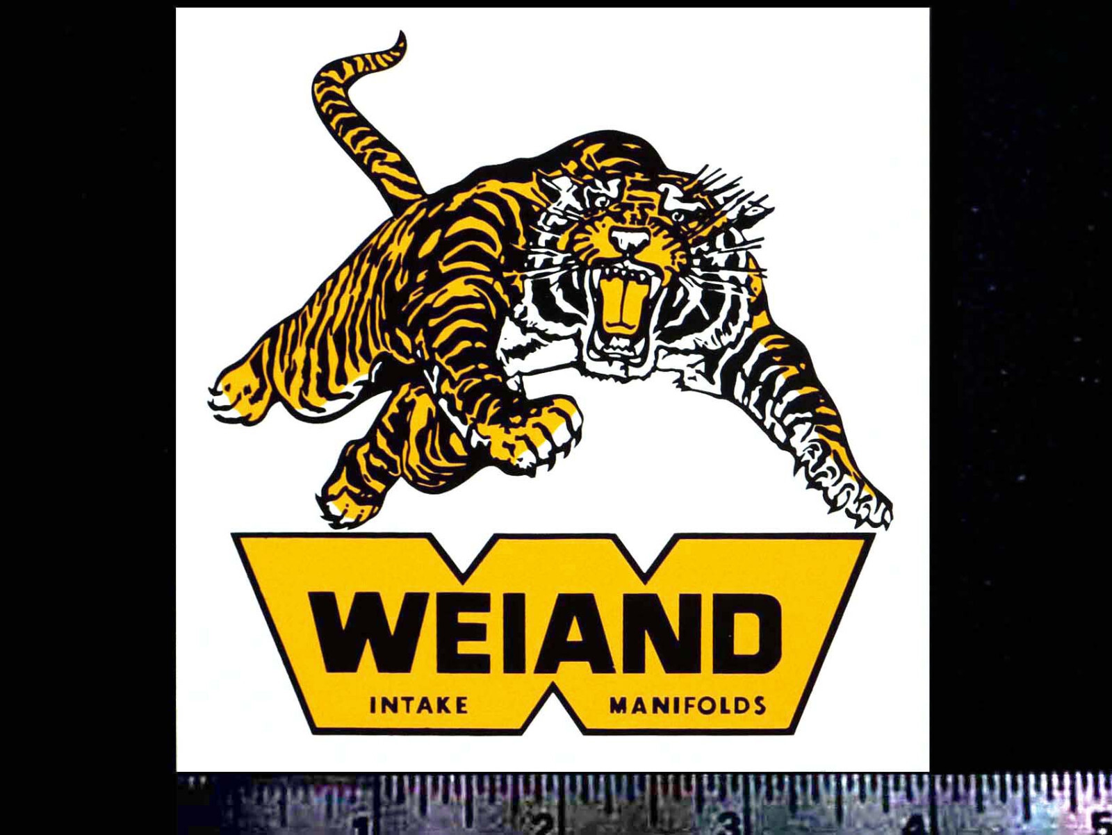 WEIAND Manifolds Tiger - Original Vintage 1960's 70's  Racing Decal/Sticker