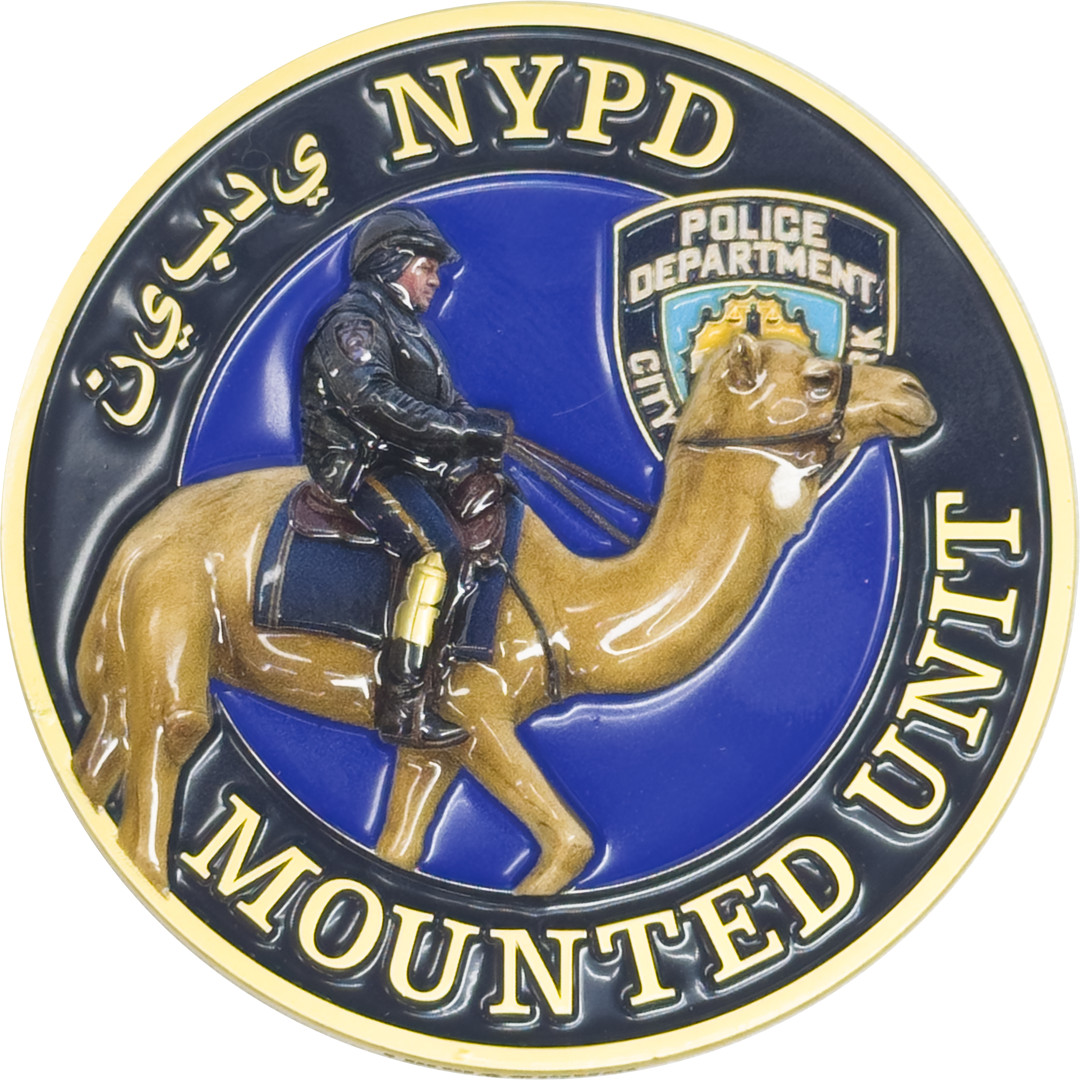 EL15-19 Mounted Patrol Challenge Coin for NYPD Mayor Zohran Mamdami NYC Police