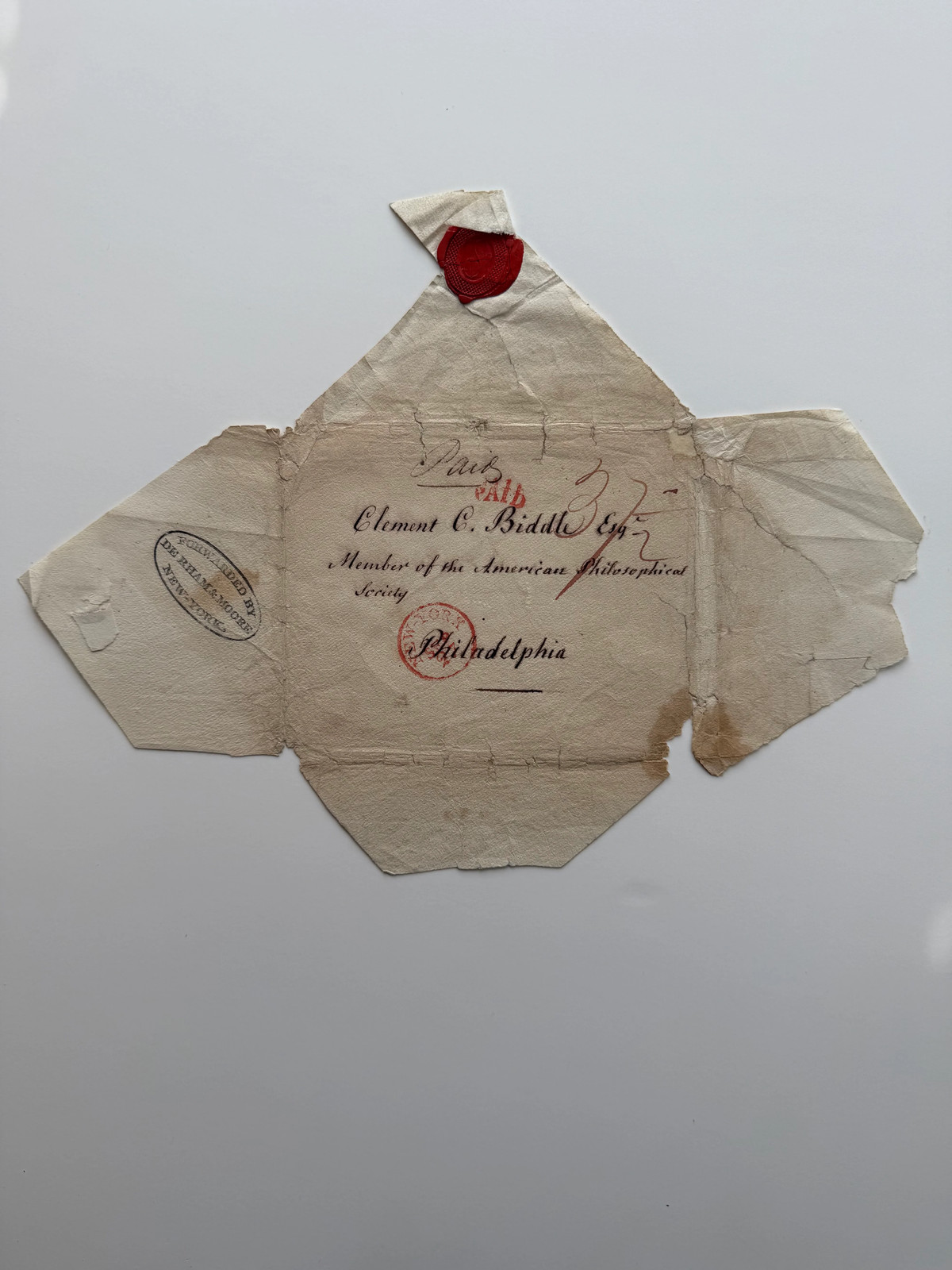 1784–1787 Revolutionary War Era Merchant Ledger – Colonel Clement Biddle –
