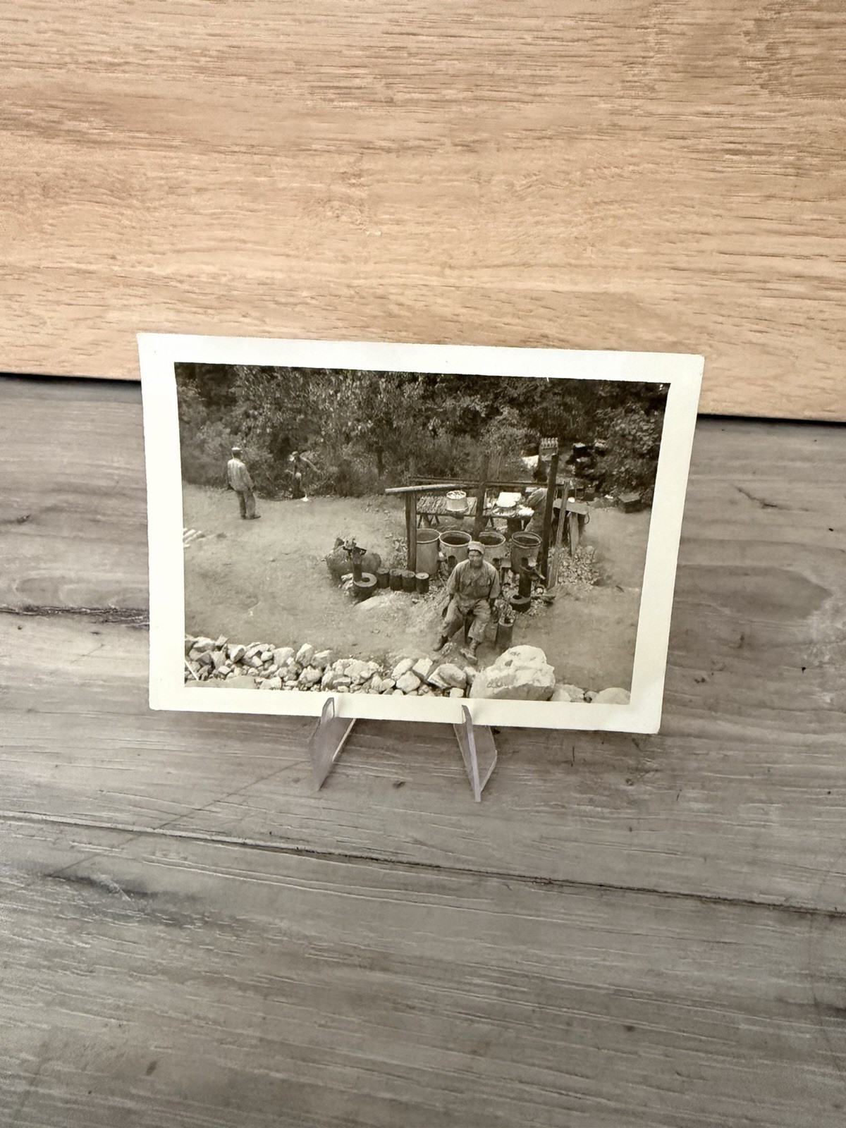 Original 1952 Korean War Photo US Soldier Little Kim Military Camp Korea