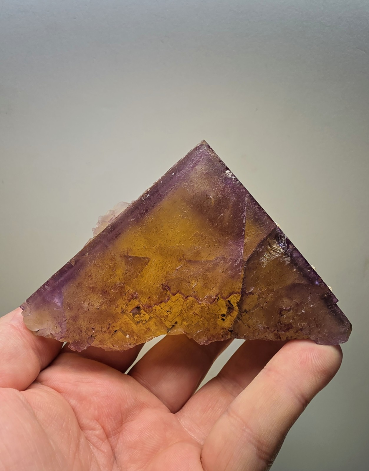 Large Zoned Fluorite with Chalcopyrite - Cave-in-Rock, Hardin Co, Illinois