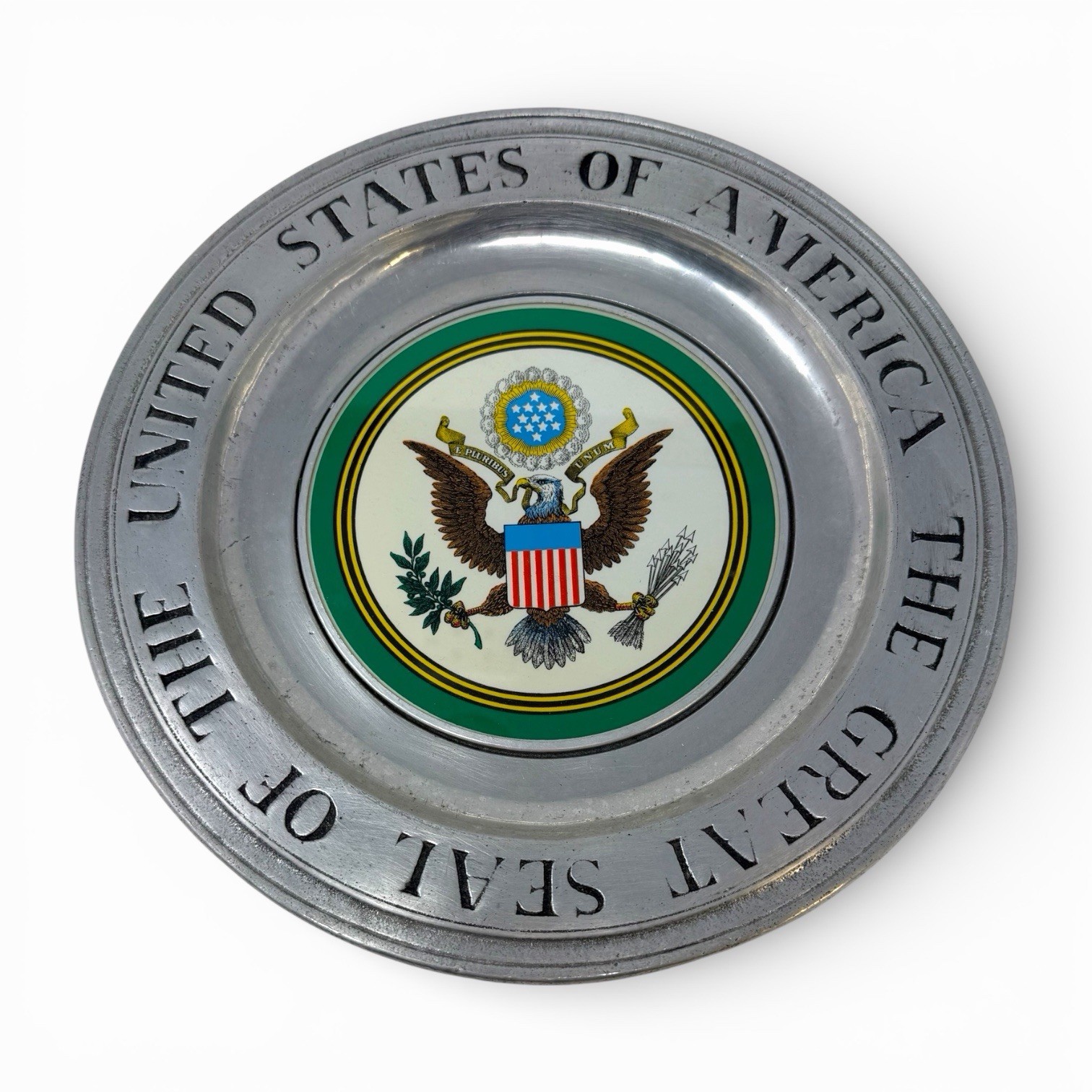 Wilton Armetale Great Seal of the United States Pewter Plate USA Patriotic Decor
