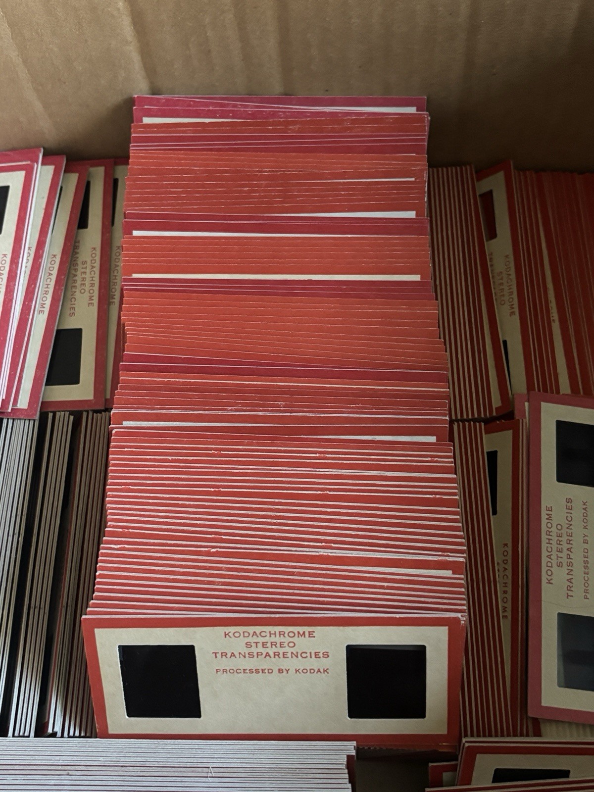 Red Border Kodachrome Stereo Slides Lot of 25 Random Original 3D Stereoviews