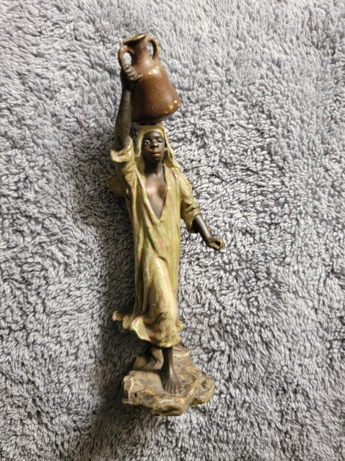 Antique Oriental Bergmann Vienna Bronze Cold Painting Numbered & Marked