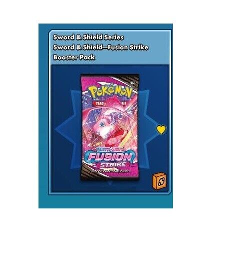 Pokemon PTCGO Fusion Strike Pack Codes x50 EMAIL DELIVERY NO SHIPPING