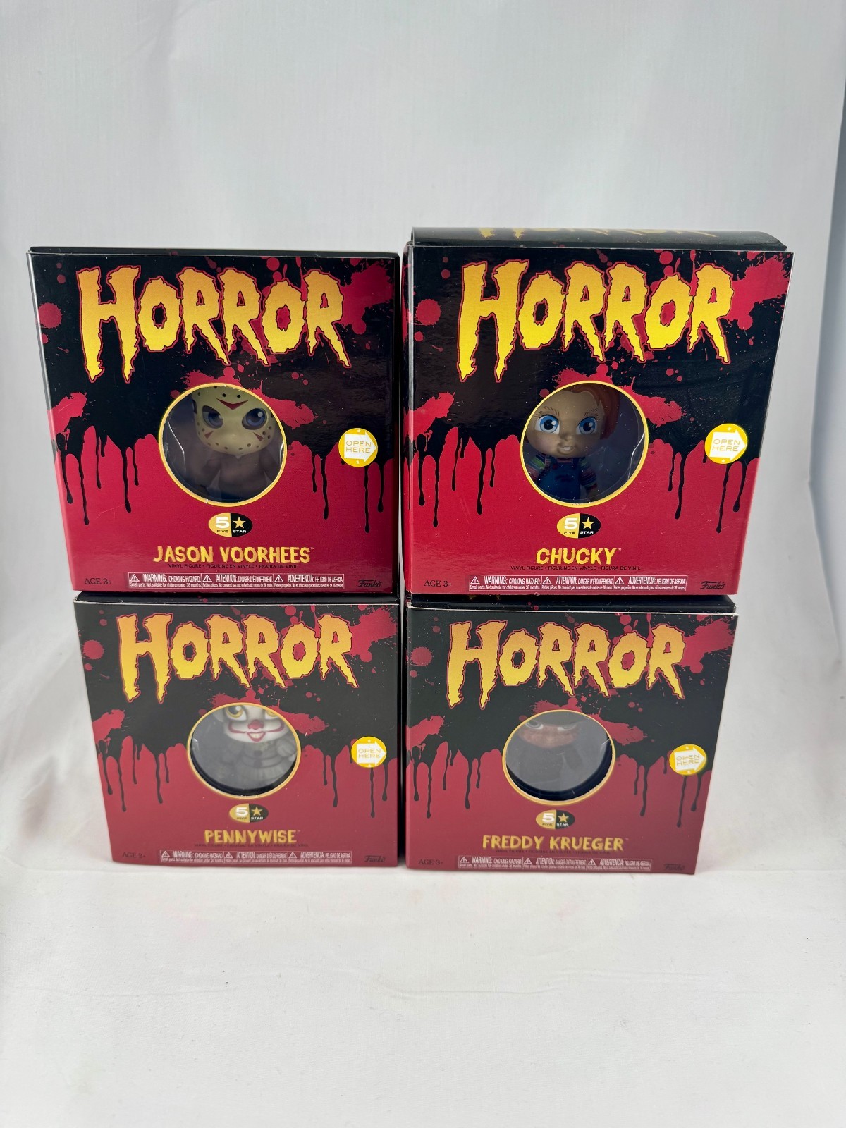Funko Horror Five Star Set of 4 Chucky Jason Voorhees Pennywise Freddy Krueger