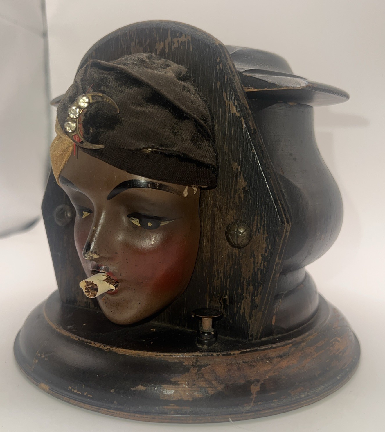 ART DECO Gypsy Fortune Teller  Cigarette Dispenser Kindel & Graham -Pretty Face