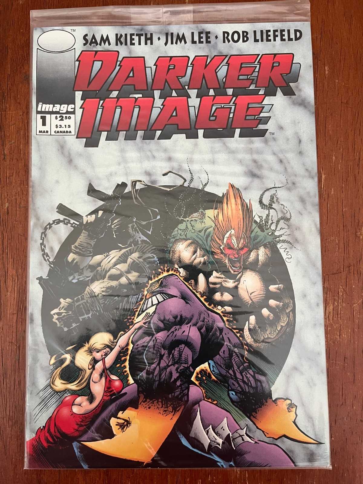 DARKER IMAGE #1, MAR 1993 ~ SEALED w/BONUS CARD / KIETH/ LEE/ LIEFIELD/ IMAGE
