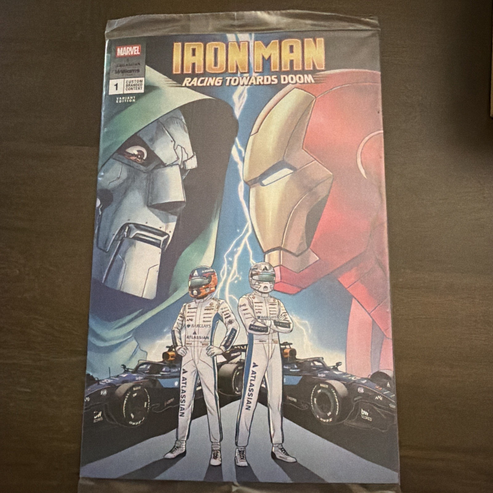 MARVEL NYCC 2026 WHATNOT EXCLUSIVE IRON MAN RACING TOWARDS DOOM ATLASSIAN RACING