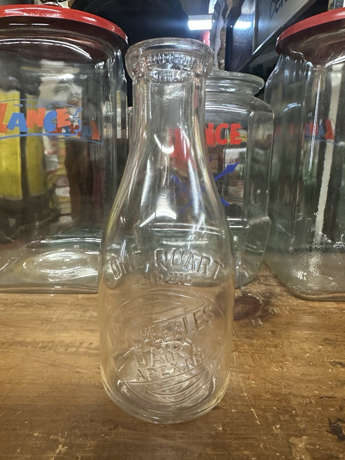 VINTAGE W.A. PEEBLES DAIRY APEX NORTH CAROLINA QUART NC BILTMORE COBLE