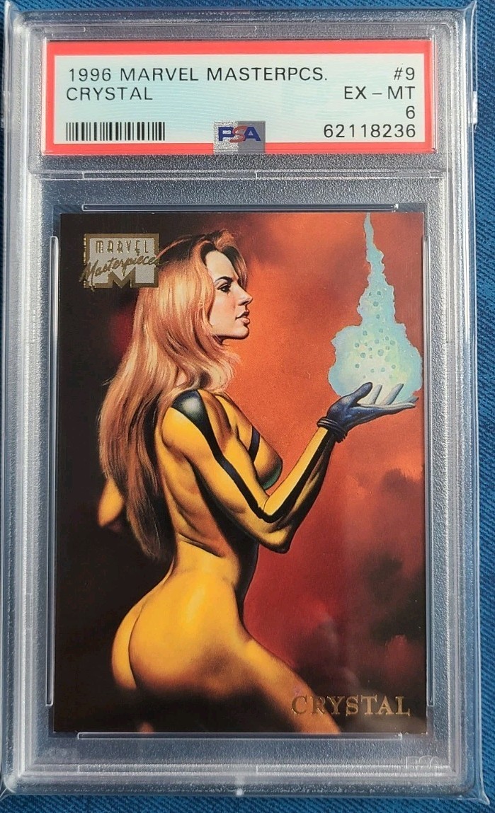 1996 Marvel Masterpieces Crystal PSA 6 EX-MT Card #9, Rare Beautiful Card