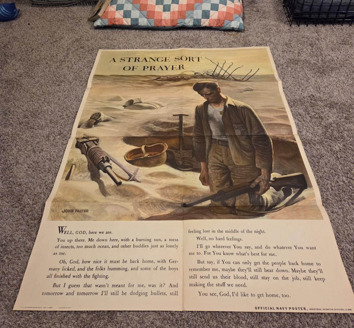 Rare Authentic 1945 WWII United States Navy Poster \