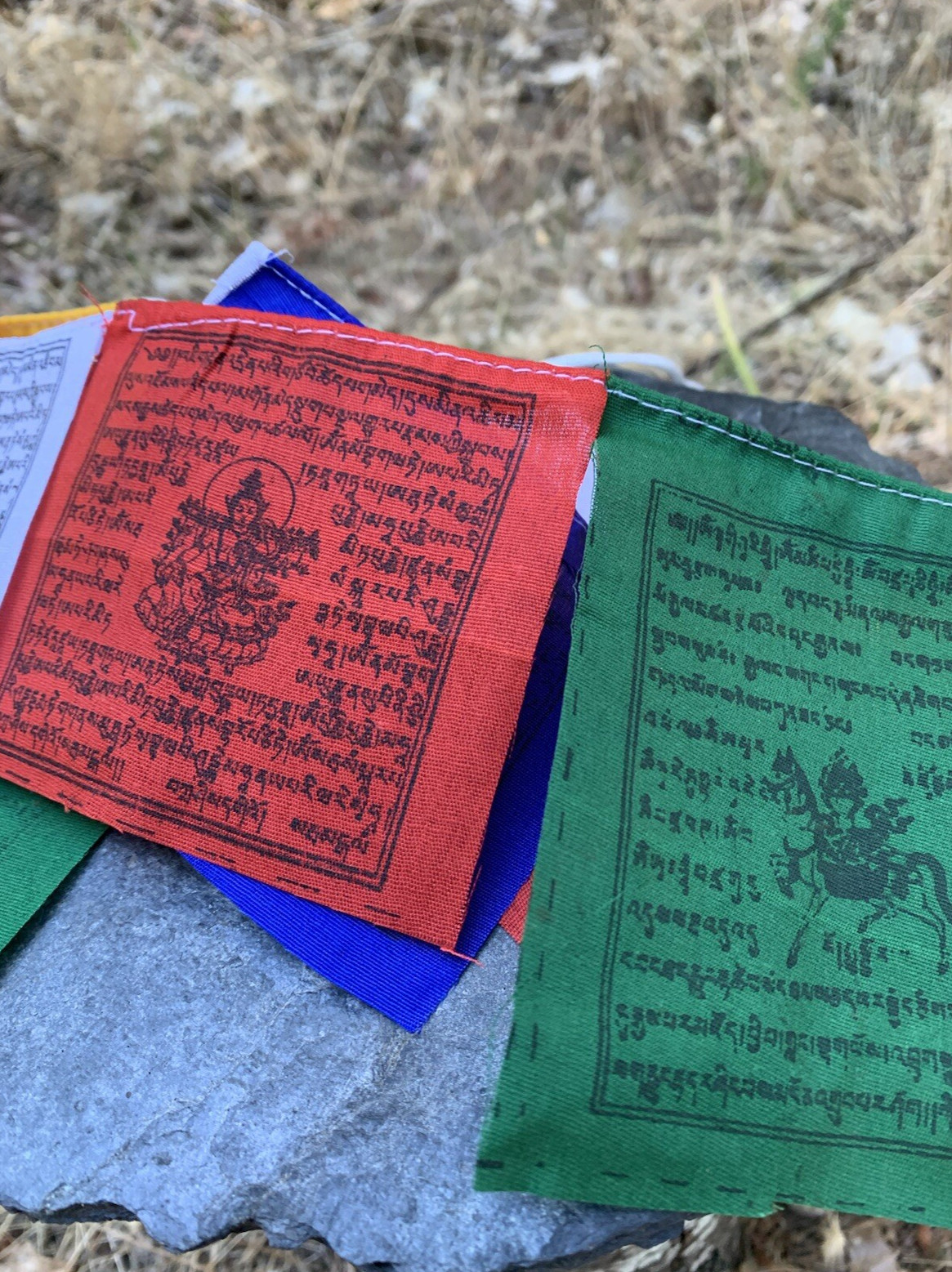 Tibetan Buddhist Prayer Flags Handmade in Nepal Mini Prayer Flags plus 1 FREE
