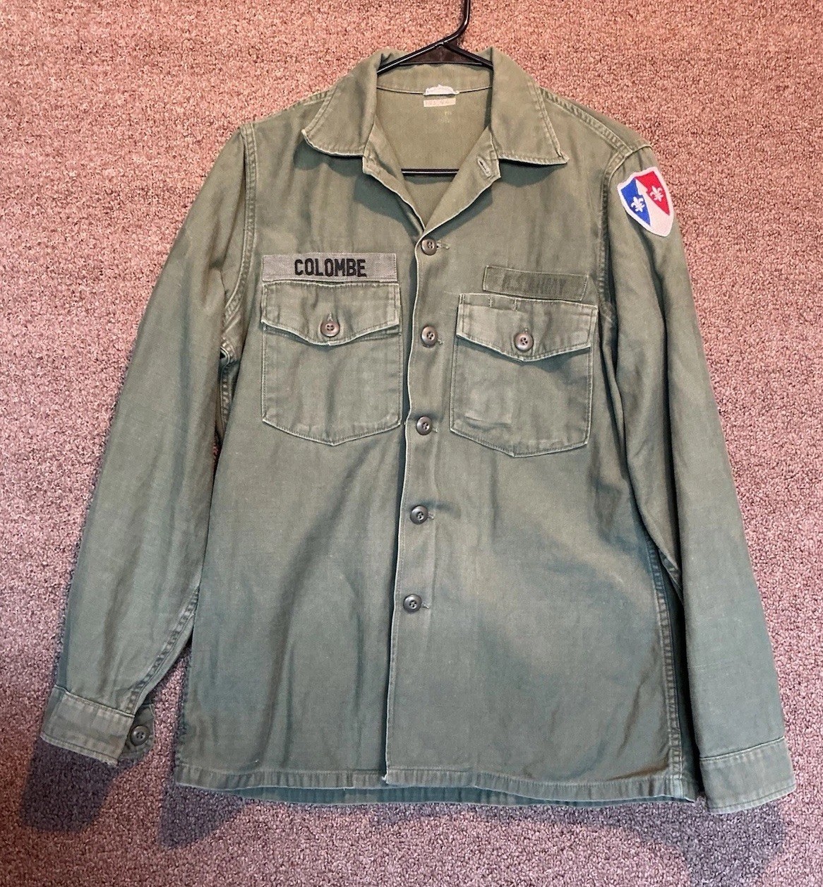 US ARMY OG-107 COMZ ZONE VINTAGE European Jacket Late 50’s Early 60’s Large