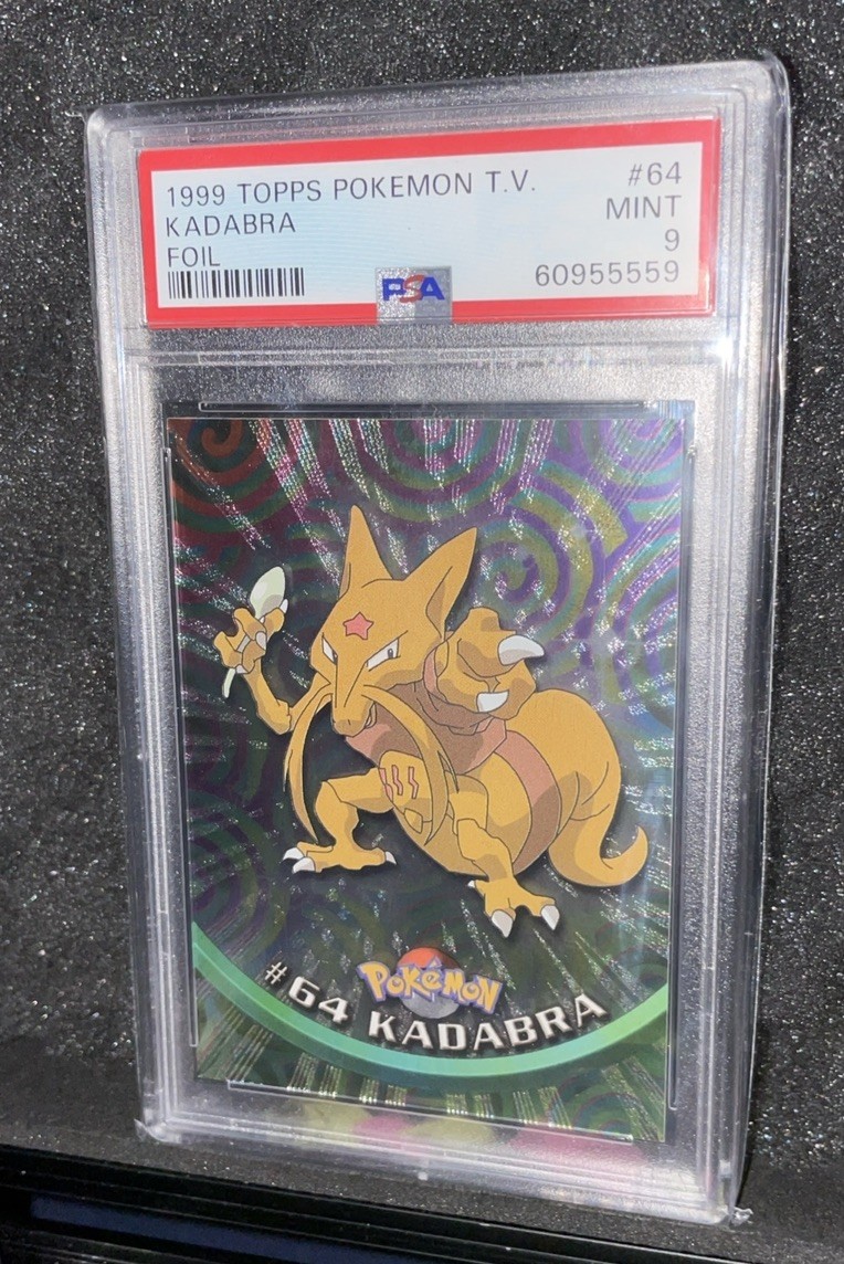 1999 TOPPS POKEMON TV FOIL KADABRA #64 PSA 9 MT BLUE LABEL