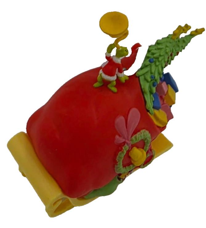 Hallmark The Grinch on Sleigh Ornament How the Grinch Stole Christmas New in Box
