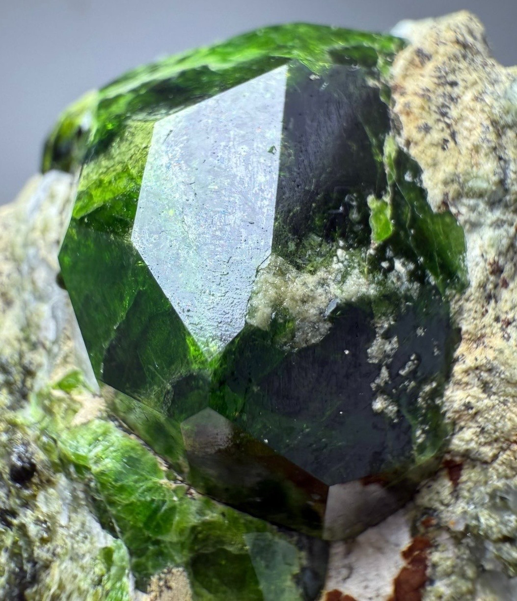 300 CT. Well Terminated Green Garnet Crystal on matrix from Pakistan