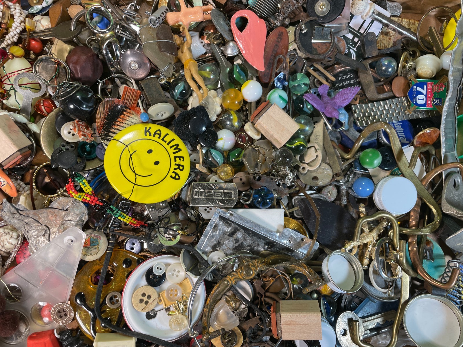 Over 5 Pound Lot of Vintage Junk Drawer Crafting/ Jewelry/ Assemblage Materials