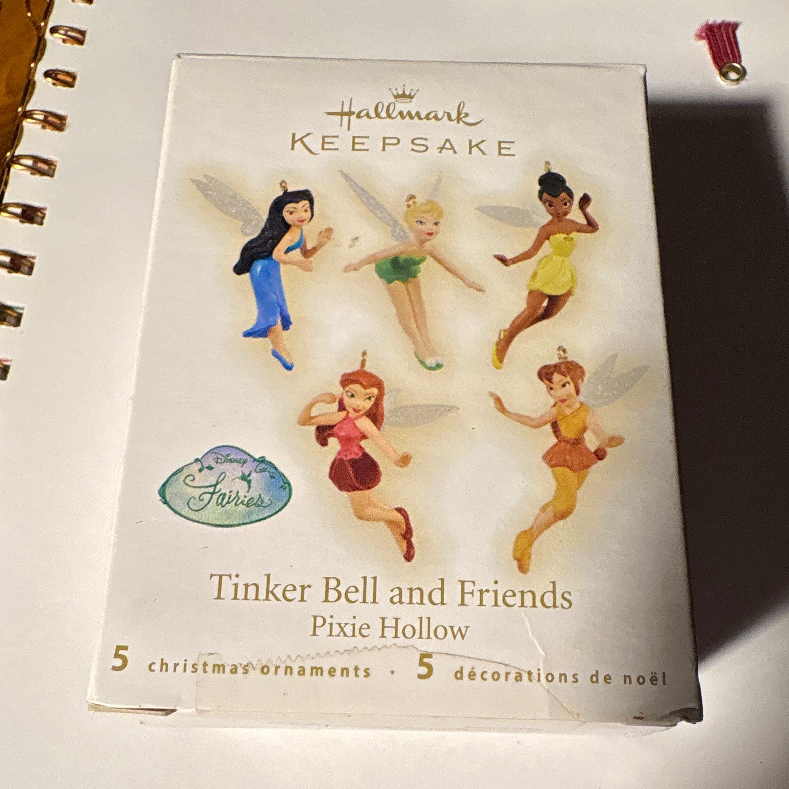 Hallmark Keepsake Disney Fairies Pixie Hollow Tinker Bell 5 Ornaments Dated 2009