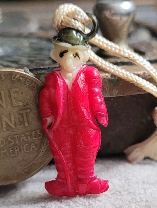 Vintage celluloid CHARLIE CHAPLIN LITTLE TRAMP charm prize jewelry