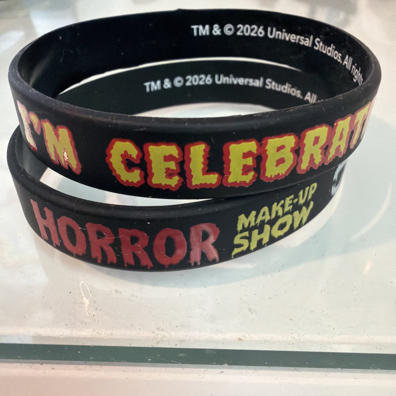 Universal Studios Horror Make-Up Show Closing Celebration Rubber Bracelet