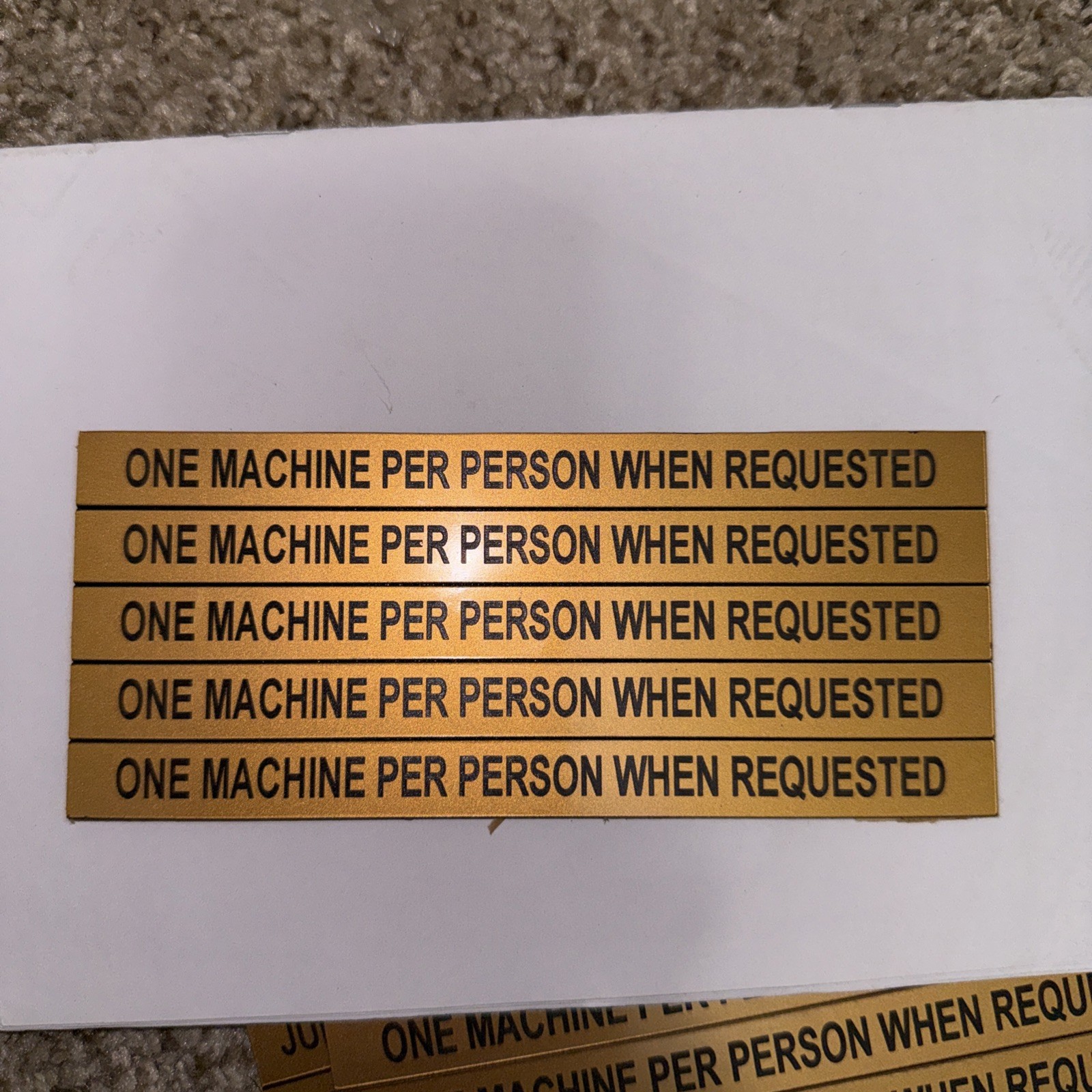 5 Vintage Las Vegas Casino Slot Machine Reserved Sign - Brushed Copper Look /G2