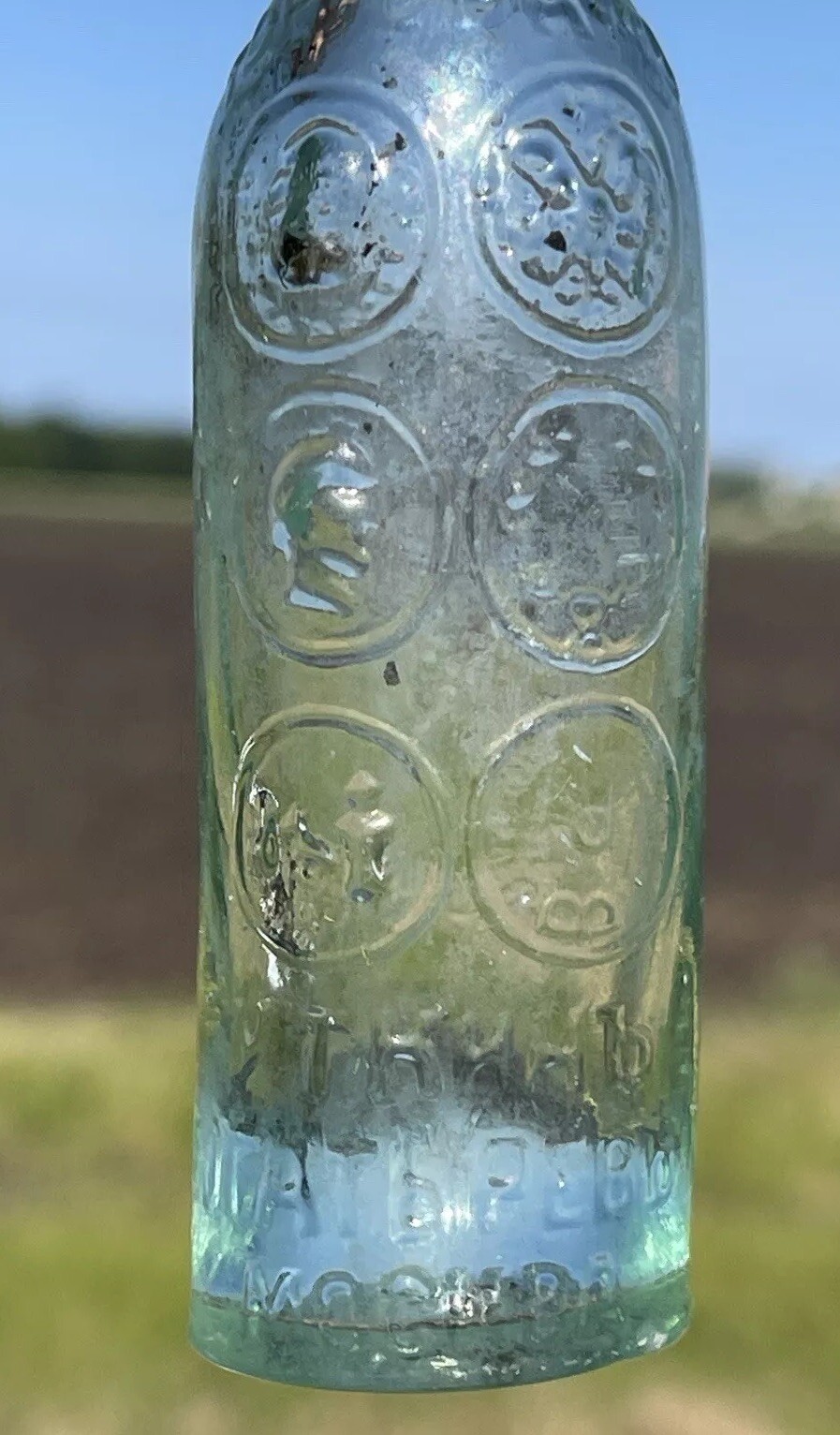 Pre-1900s Imperial Russia Rare Antique Bottle «UTKIN BOGATYREV MOSCOW»