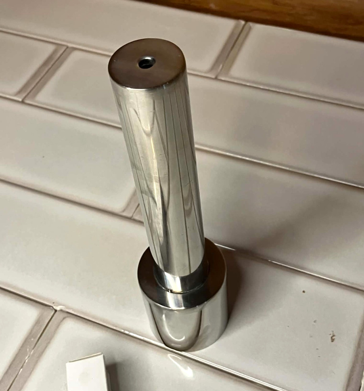 Chrome Metal Beer Tap Handle Set w/ Knob - Breweriana Tap Handle & Knob