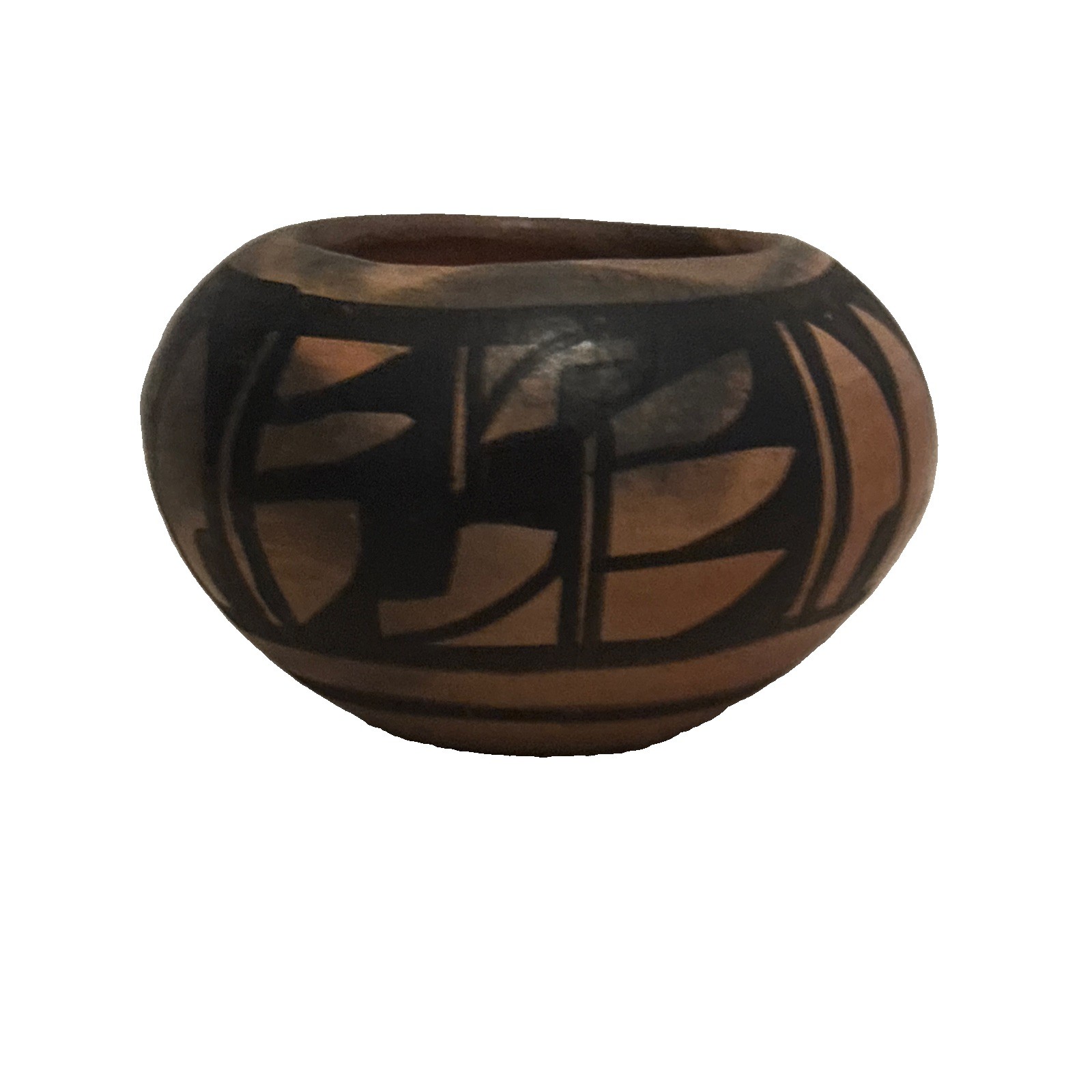 Navajo Seed Pot Jerry Whitethorne Arizona Native American Polychrome Signed 1.75