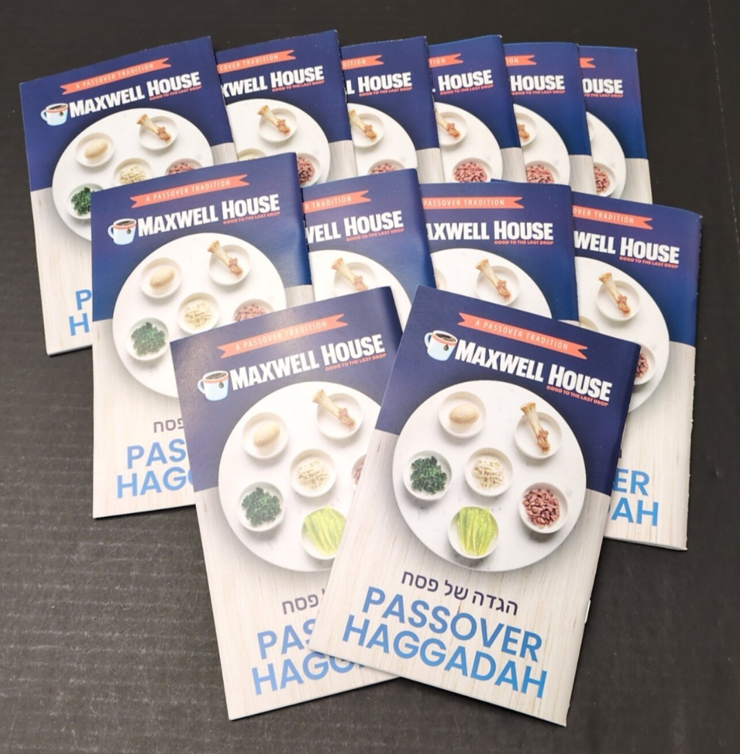12 Passover Haggadah Maxwell House - Haggadahs New Never Used-Free Shipping USA