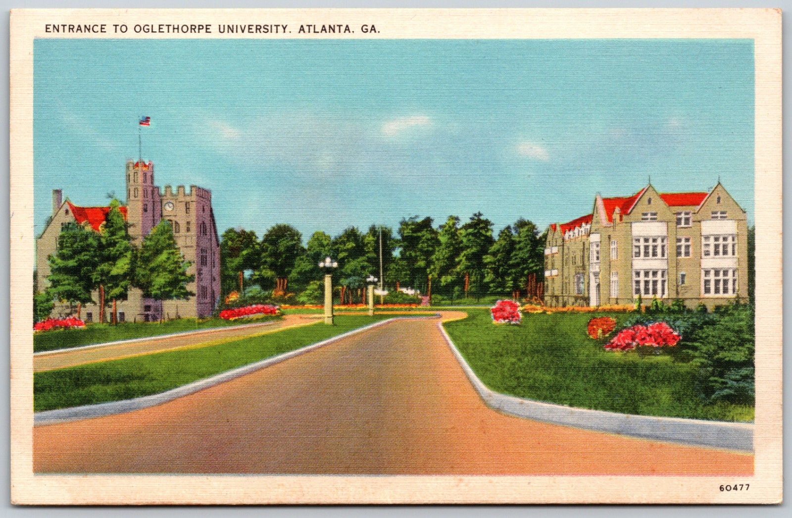 Entrance Oglethorpe University Atlanta Georgia VINTAGE Postcard