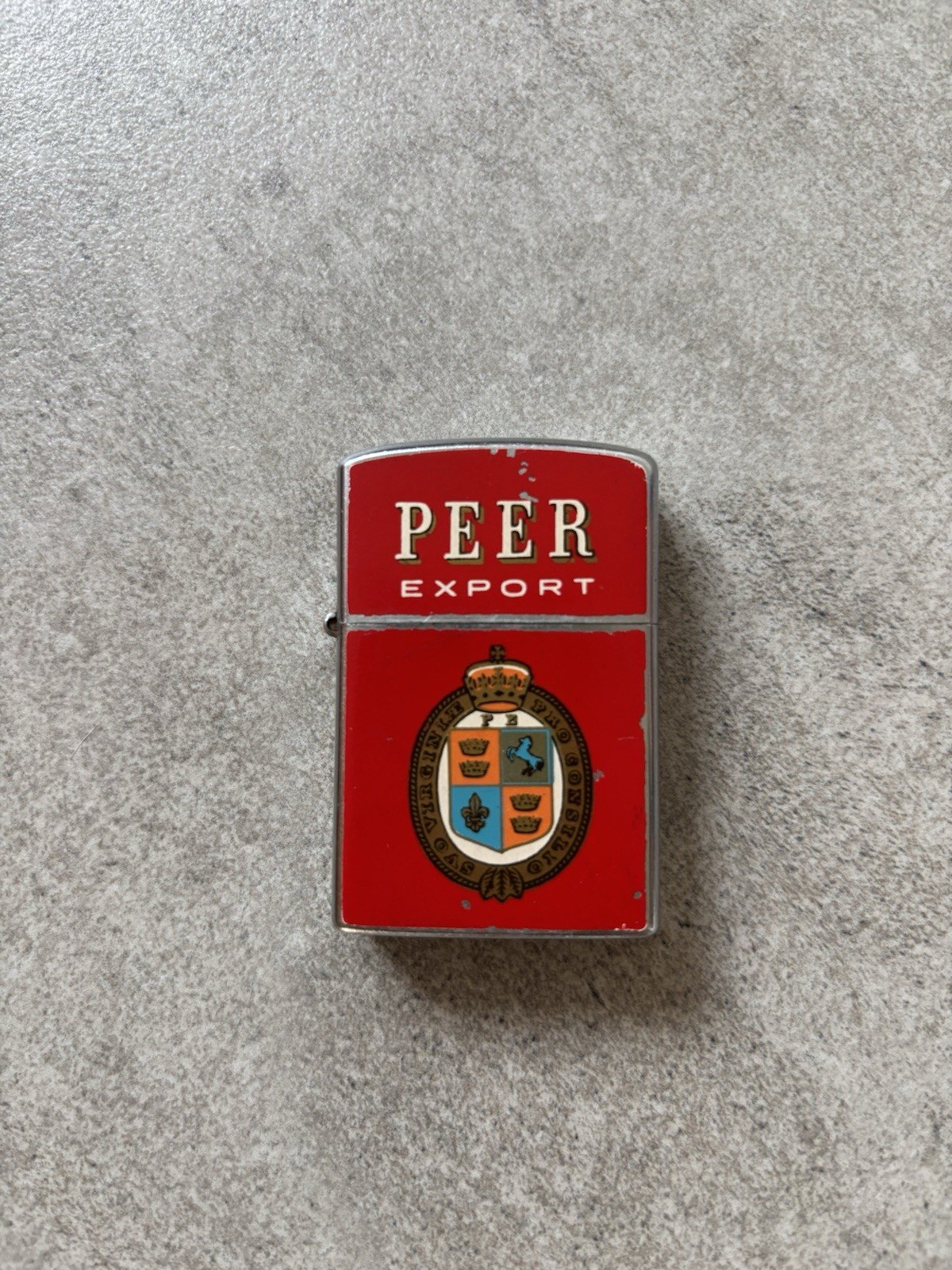 Vintage 1960s PEER Export Penguin Petrol Lighter Made in Japan Advertising